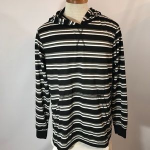 City of Angels Black striped Hooded Shirt